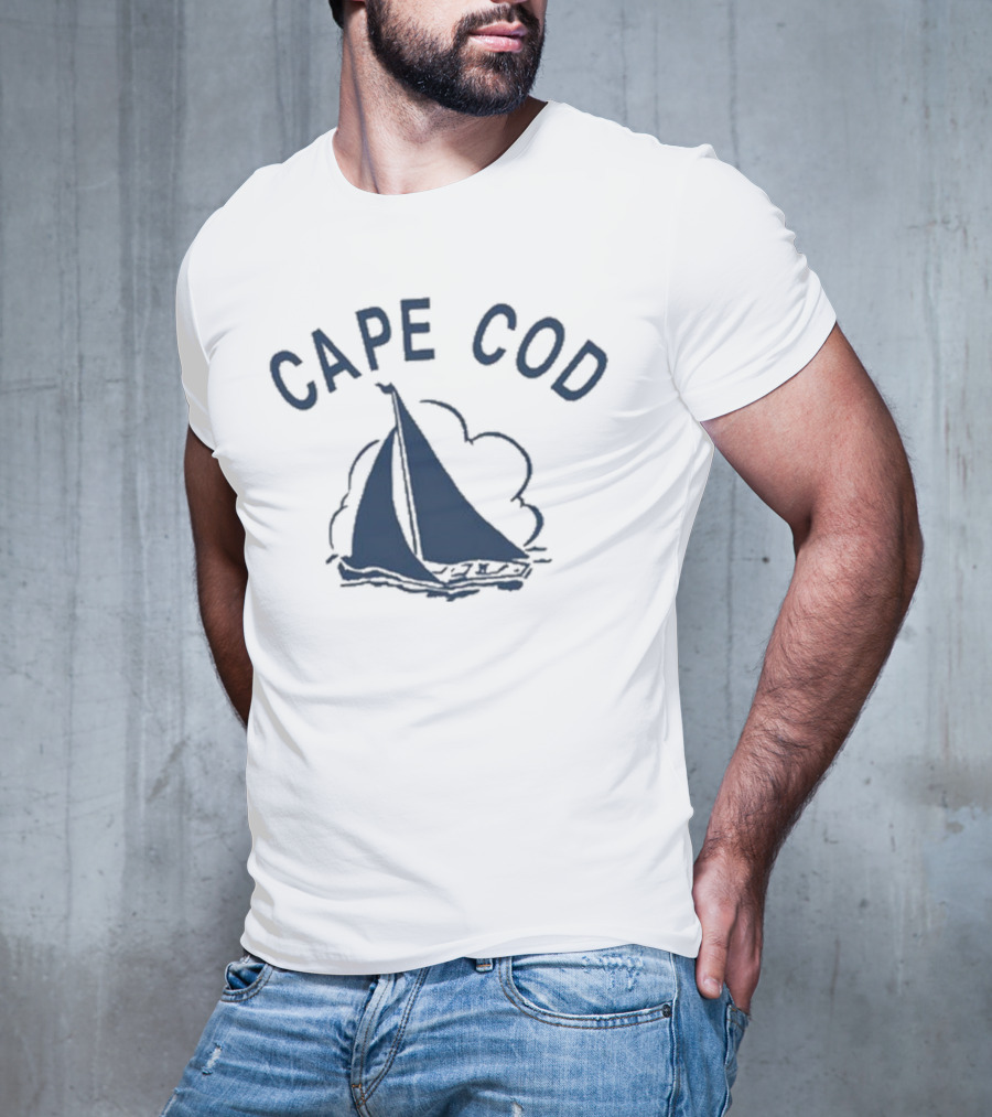 Cape Cod Sailboat Derek Guy Vintage Style Sailing T-Shirt