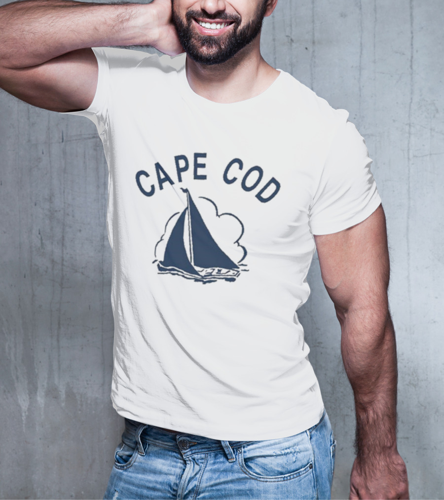 Cape Cod Sailboat Derek Guy Vintage Style Sailing T-Shirt