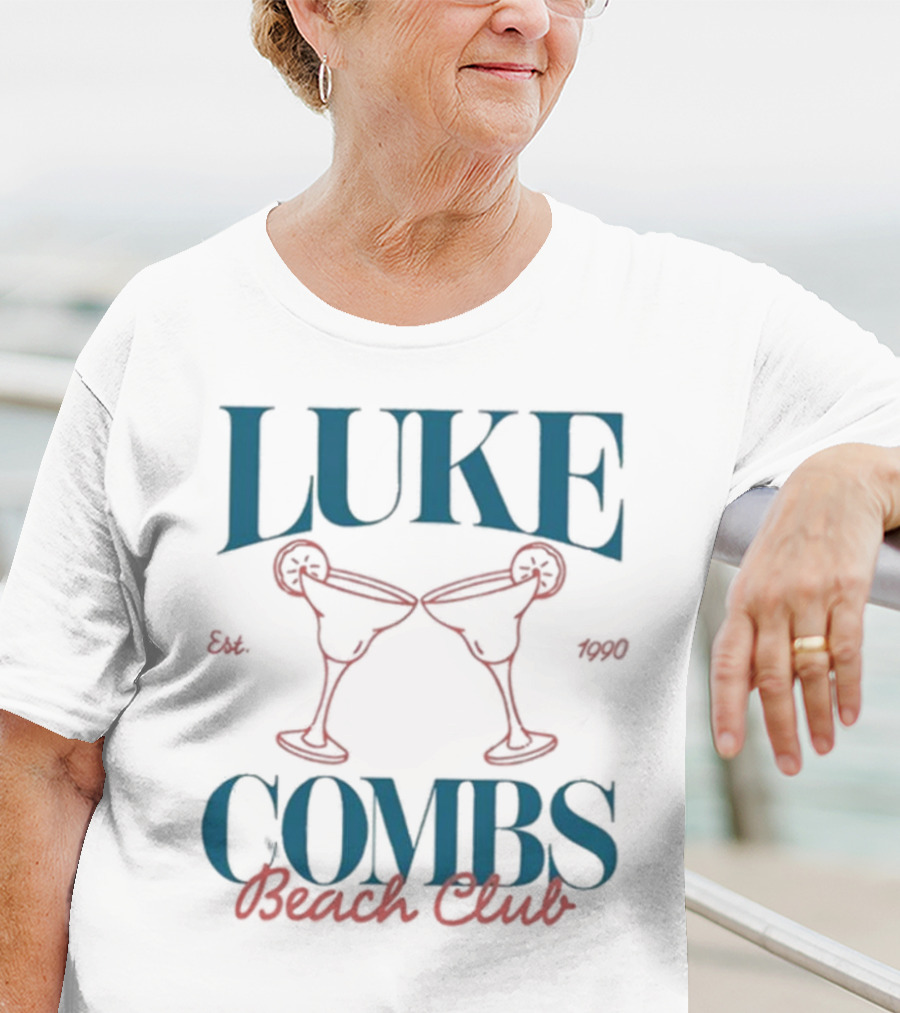 Luke Combs Beach Club Est 1990 Martini Glasses T-Shirt