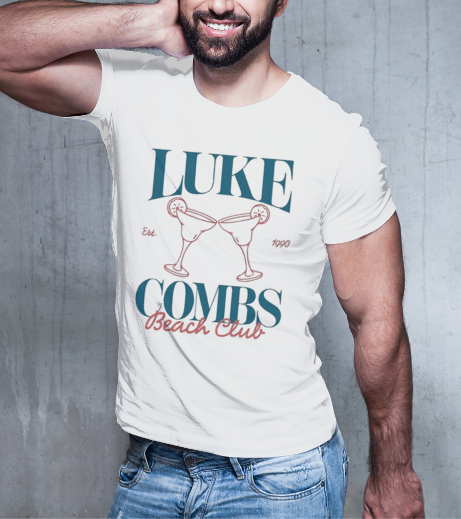 Luke Combs Beach Club Est 1990 Martini Glasses T-Shirt
