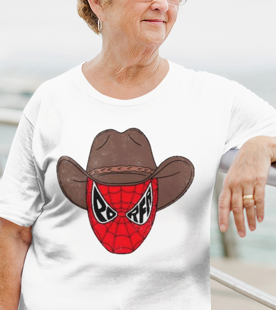 Por Favor Porfa Man Spider Cowboy Mask T-Shirt