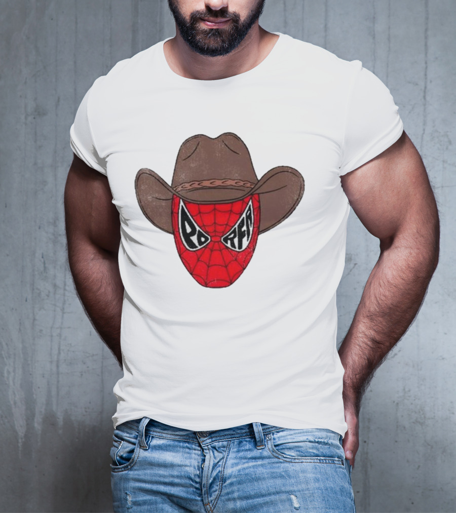 Por Favor Porfa Man Spider Cowboy Mask T-Shirt