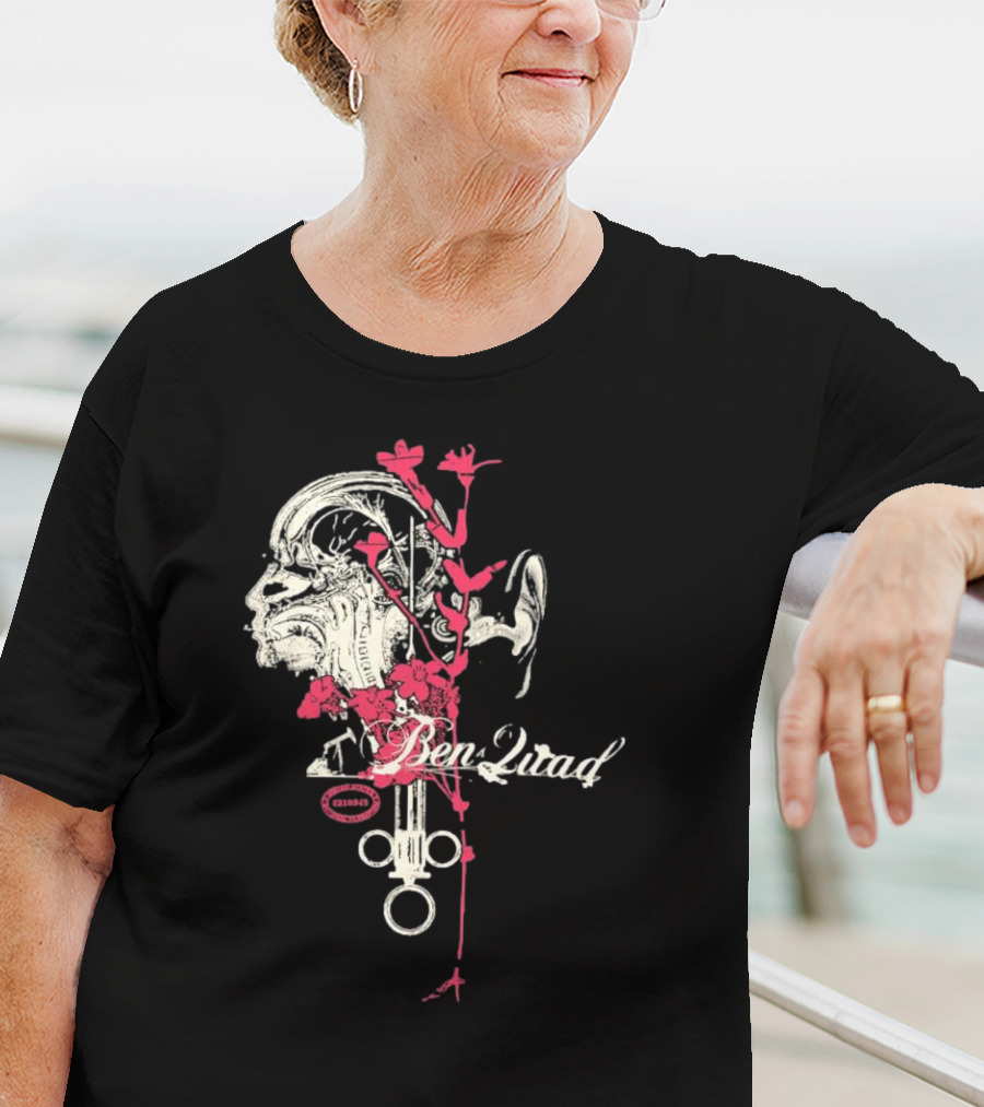 Purenoise Ben Quad Anatomy Circuit Roses Skull T-Shirt