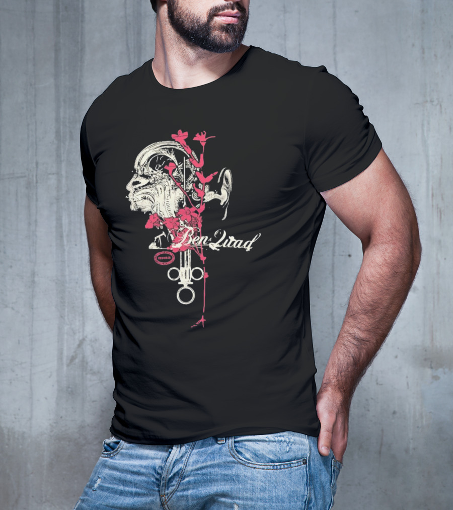 Purenoise Ben Quad Anatomy Circuit Roses Skull T-Shirt