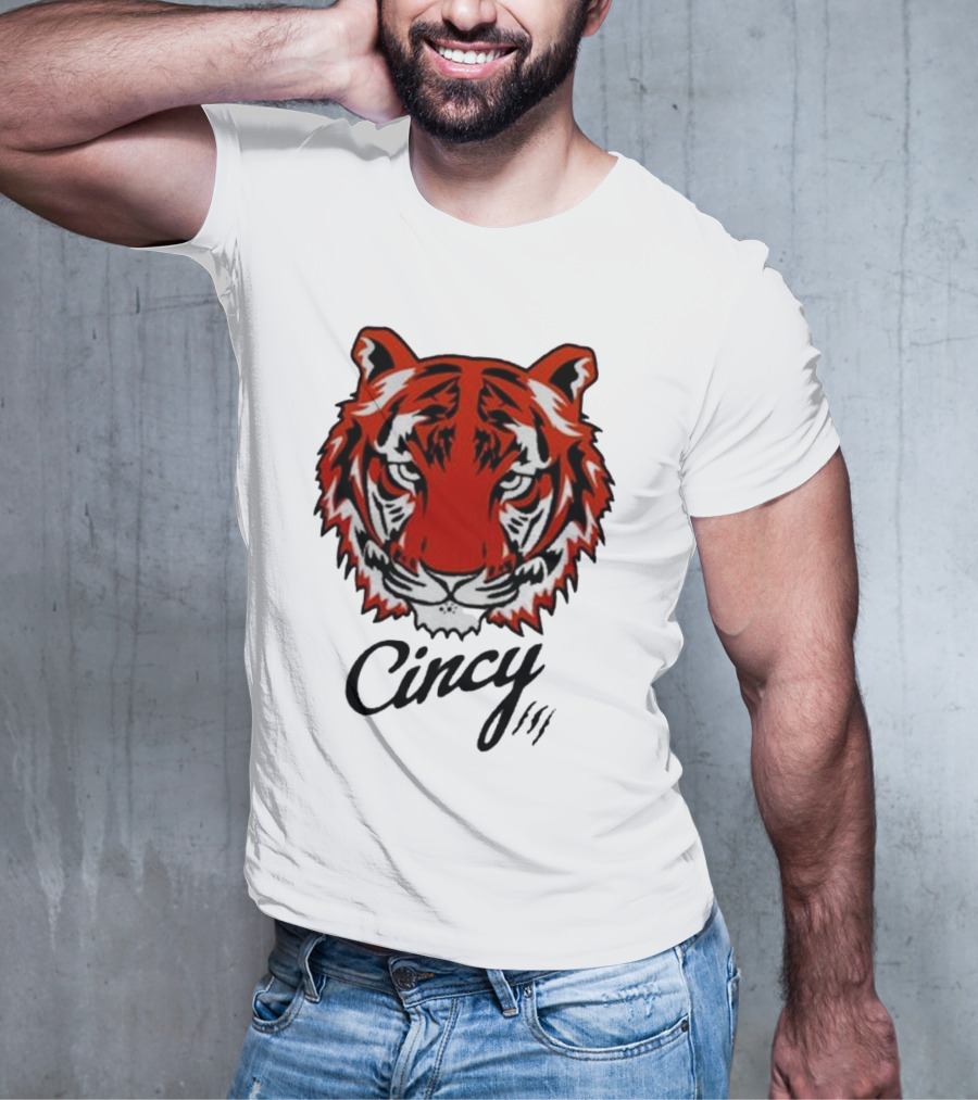 Cincinnati Bengals Cincy The Tiger Head T-Shirt