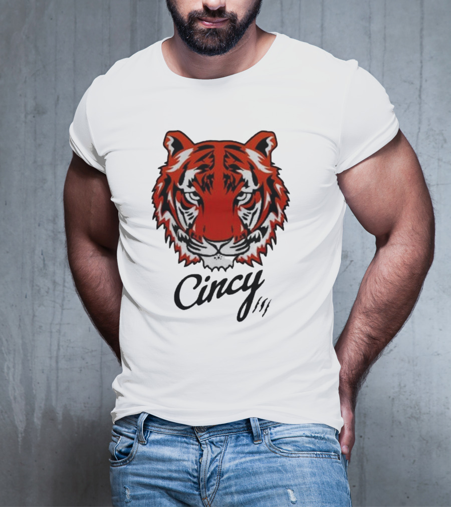 Cincinnati Bengals Cincy The Tiger Head T-Shirt