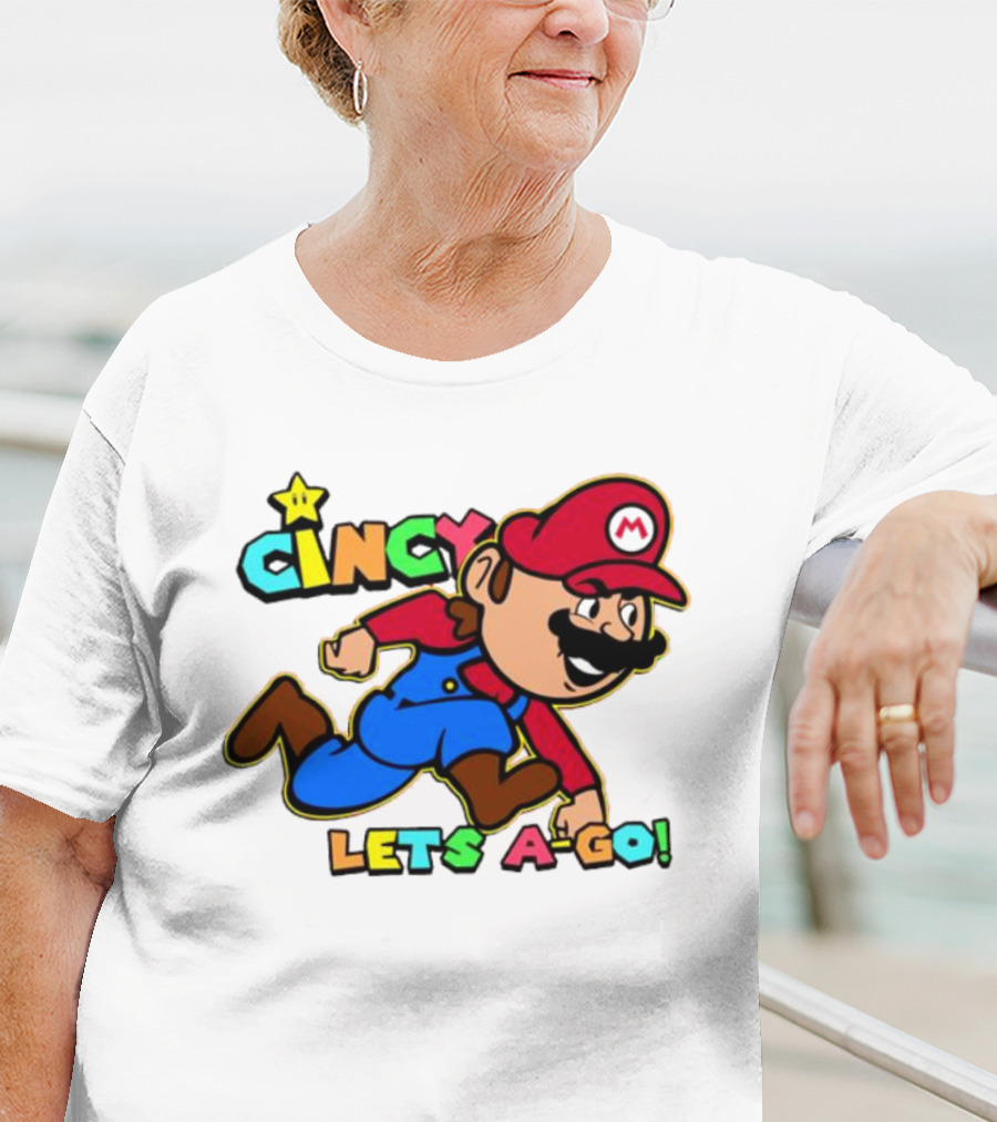 Cincy Let's A-Go Mr Mario Cincinnati T-Shirt