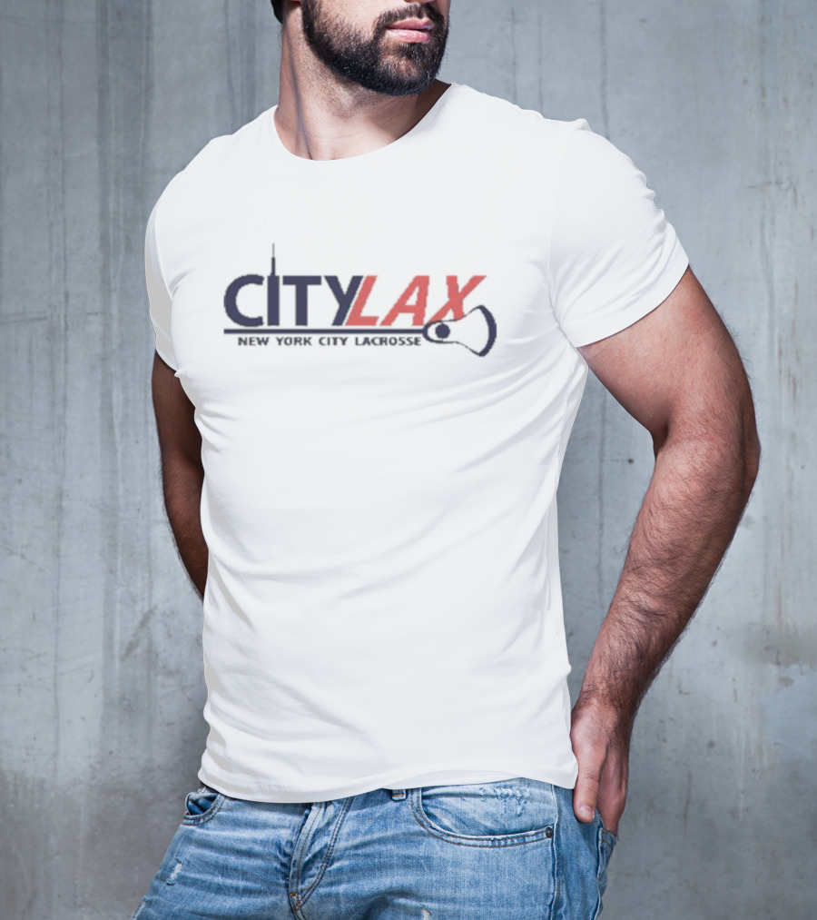 City Lax New York City Lacrosse Skyline T-Shirt