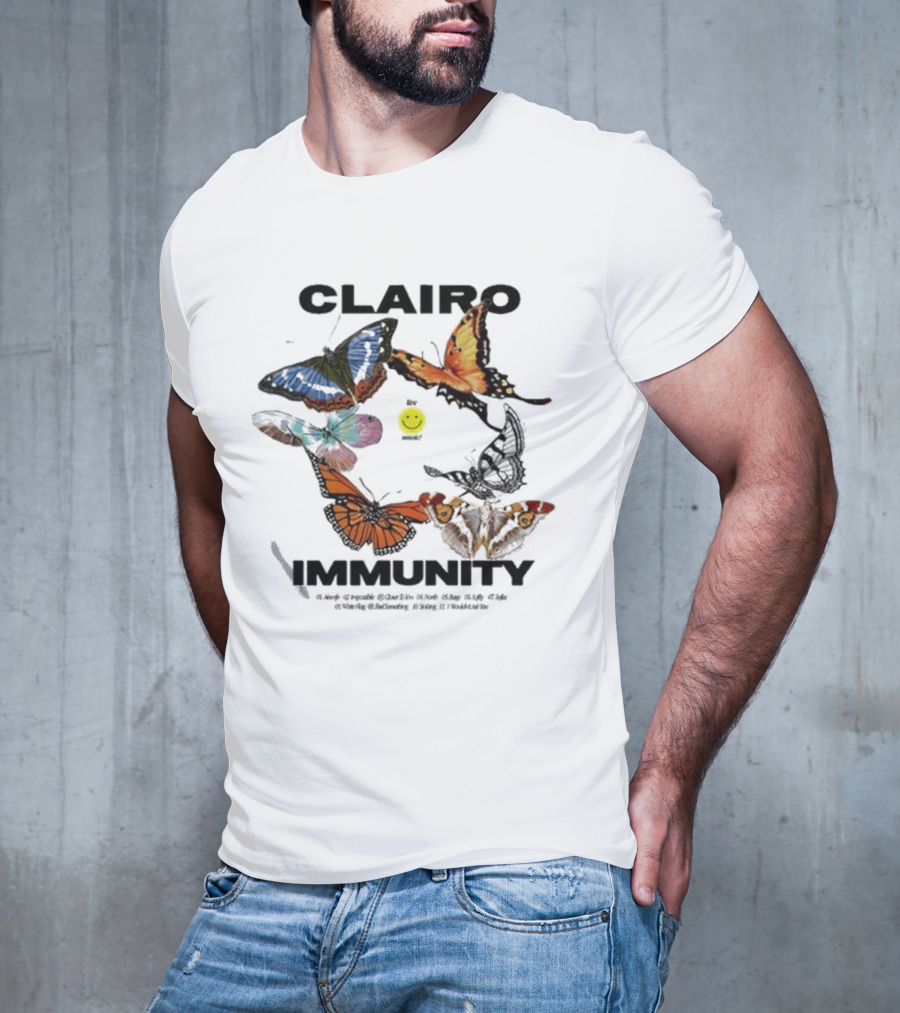 Clairo Immunity Butterfly Smiley T-Shirt