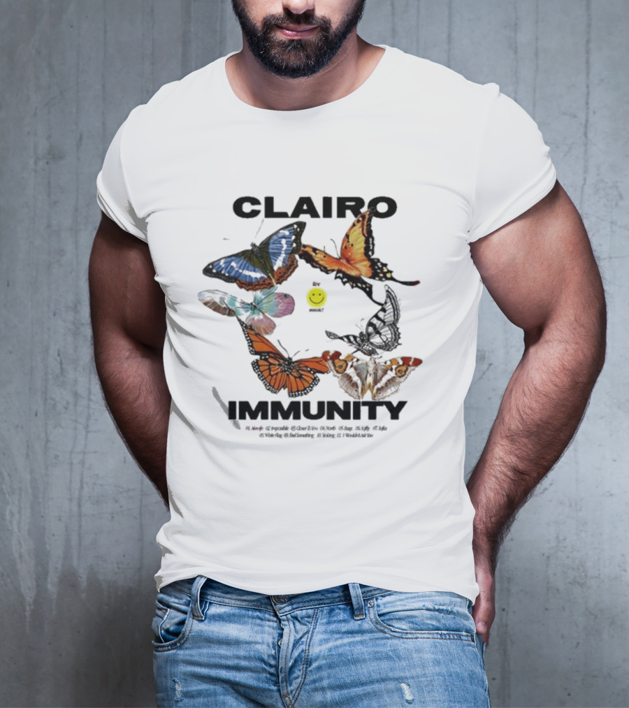 Clairo Immunity Butterfly Smiley T-Shirt