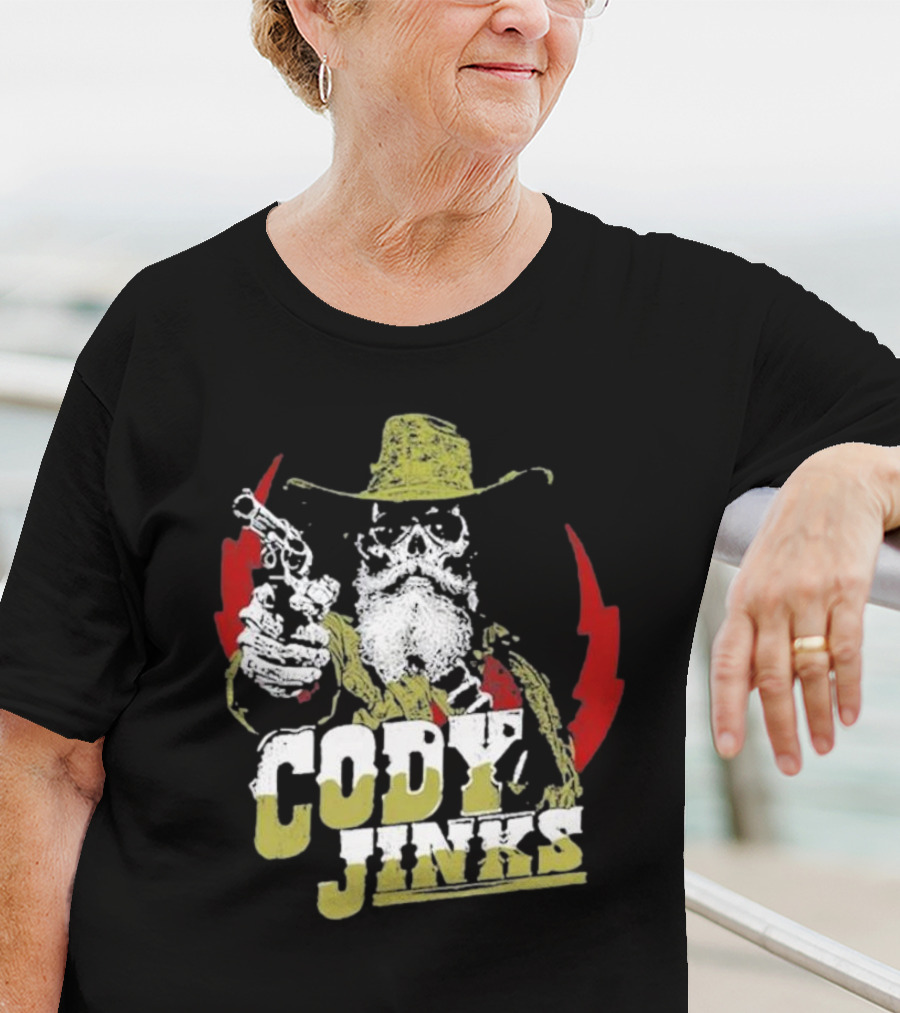Cody Jinks Cowboy Thunder Lightning Skeleton Gunslinger T-Shirt