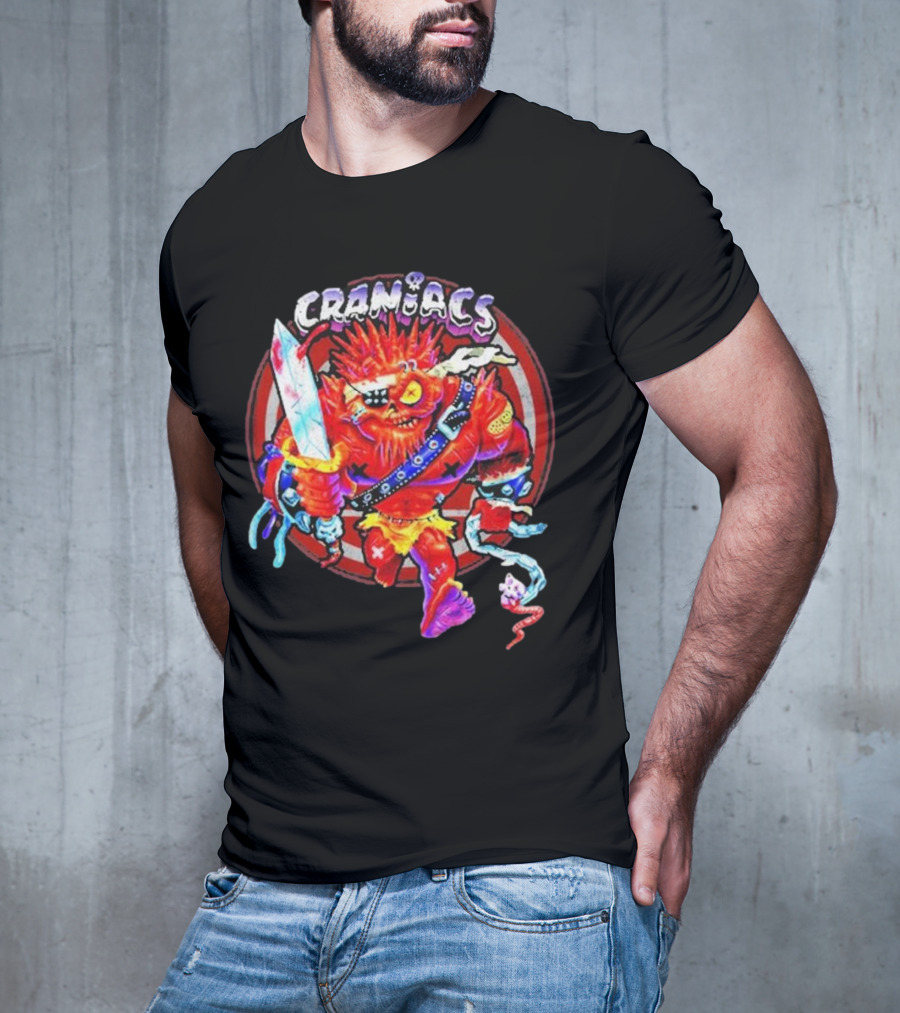 Craniacs Sonny Monster Warrior With Spiked Hair And Eye Patch Holding Sword T-Shirt