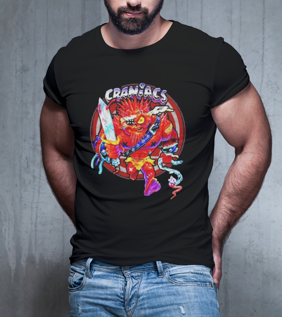 Craniacs Sonny Monster Warrior With Spiked Hair And Eye Patch Holding Sword T-Shirt