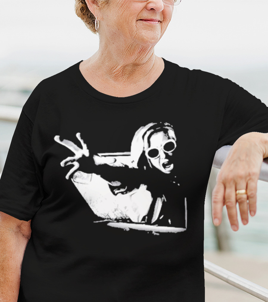 Cuckoo The Hooded Woman Reaching In Sunglasses T-Shirt