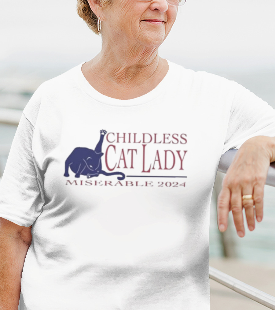 Childless Cat Lady Miserable T-Shirt