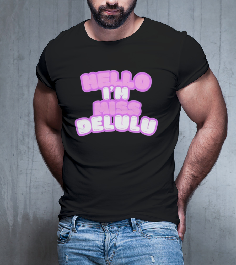 Flippa Hello I’m Miss Delulu Pastel Bubble Text T-Shirt