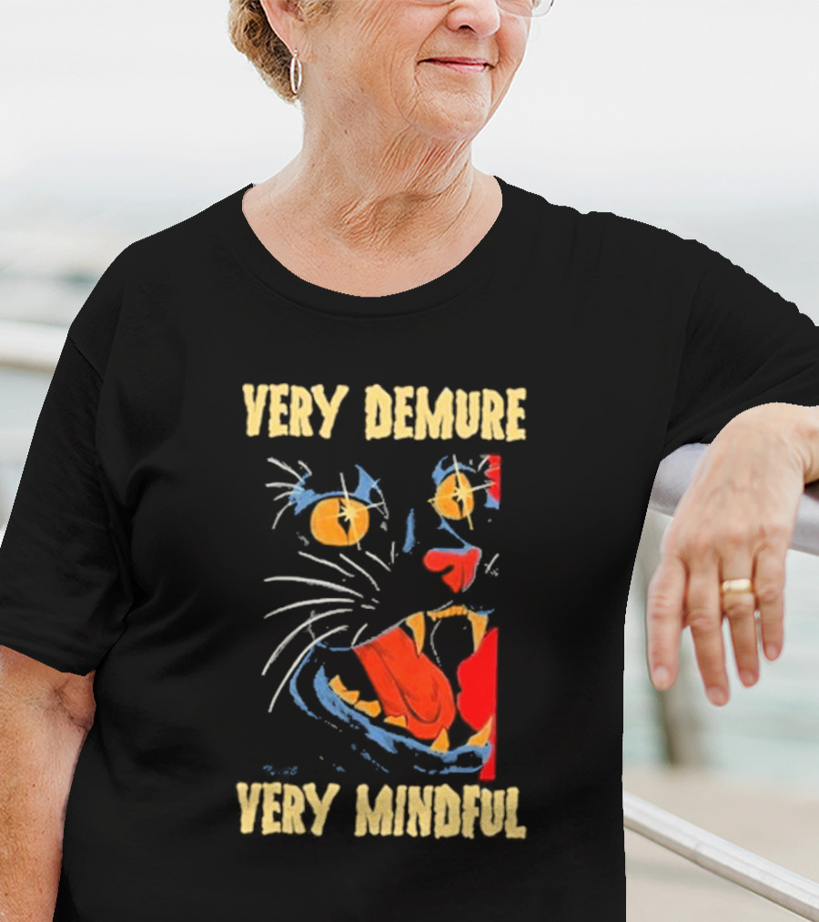 Very Demure Very Mindful Galactic Cat Face T-Shirt