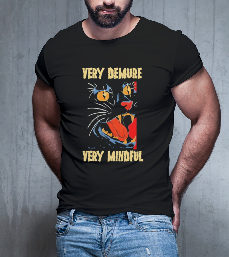 Very Demure Very Mindful Galactic Cat Face T-Shirt