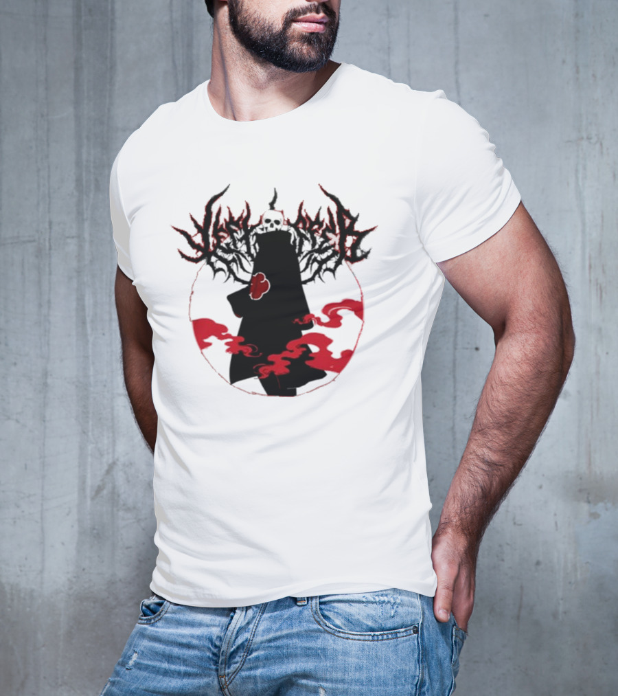 Left To Suffer Ninja Skull Shadow Red Cloud T-Shirt