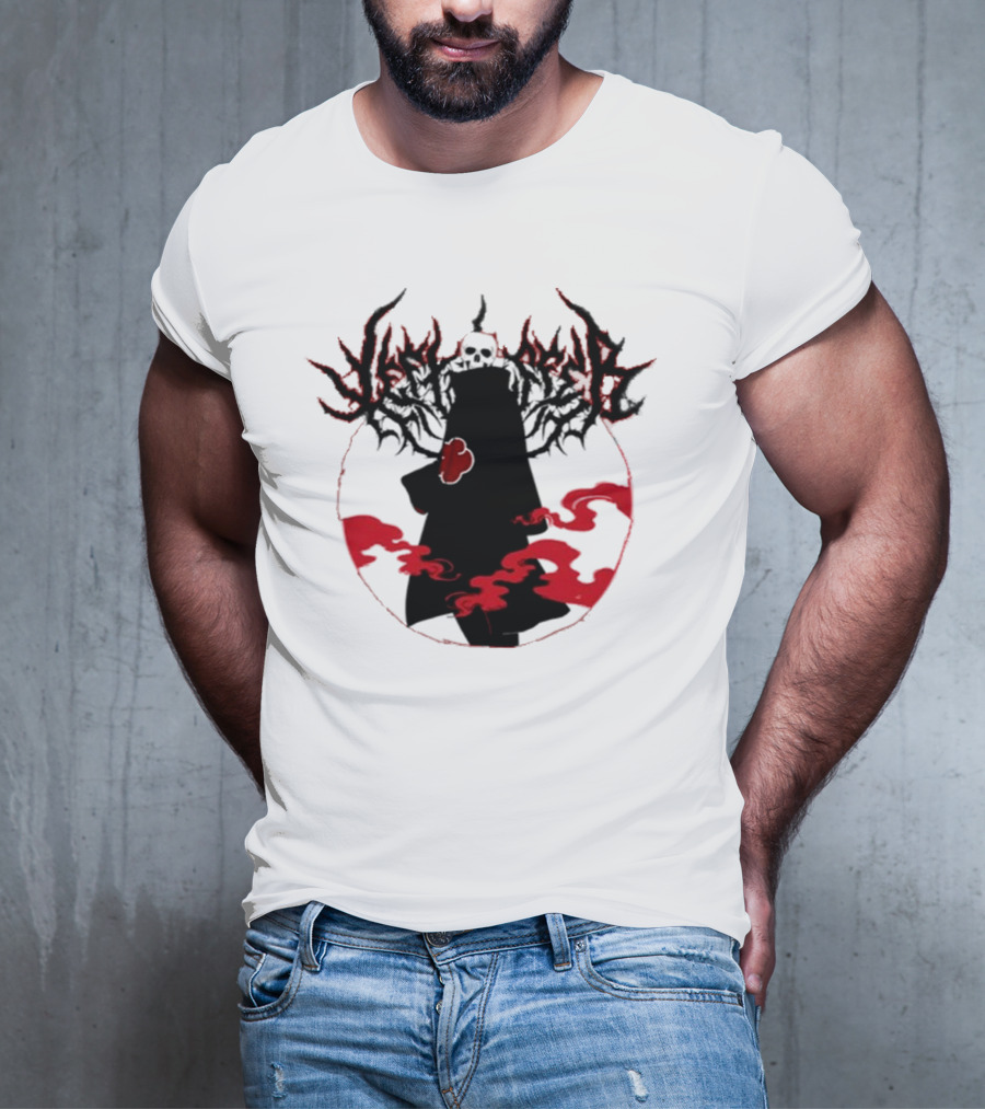 Left To Suffer Ninja Skull Shadow Red Cloud T-Shirt