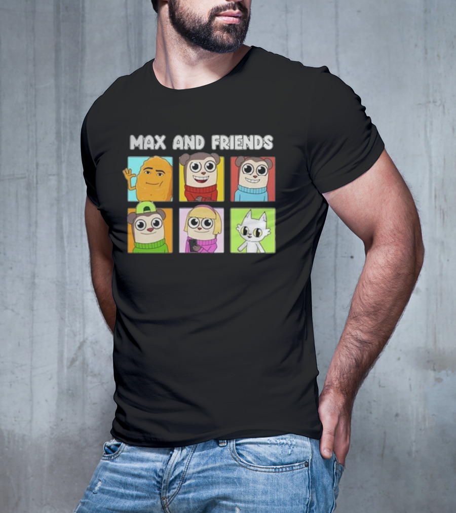 Max And Friends Cartoon Characters Collection T-Shirt