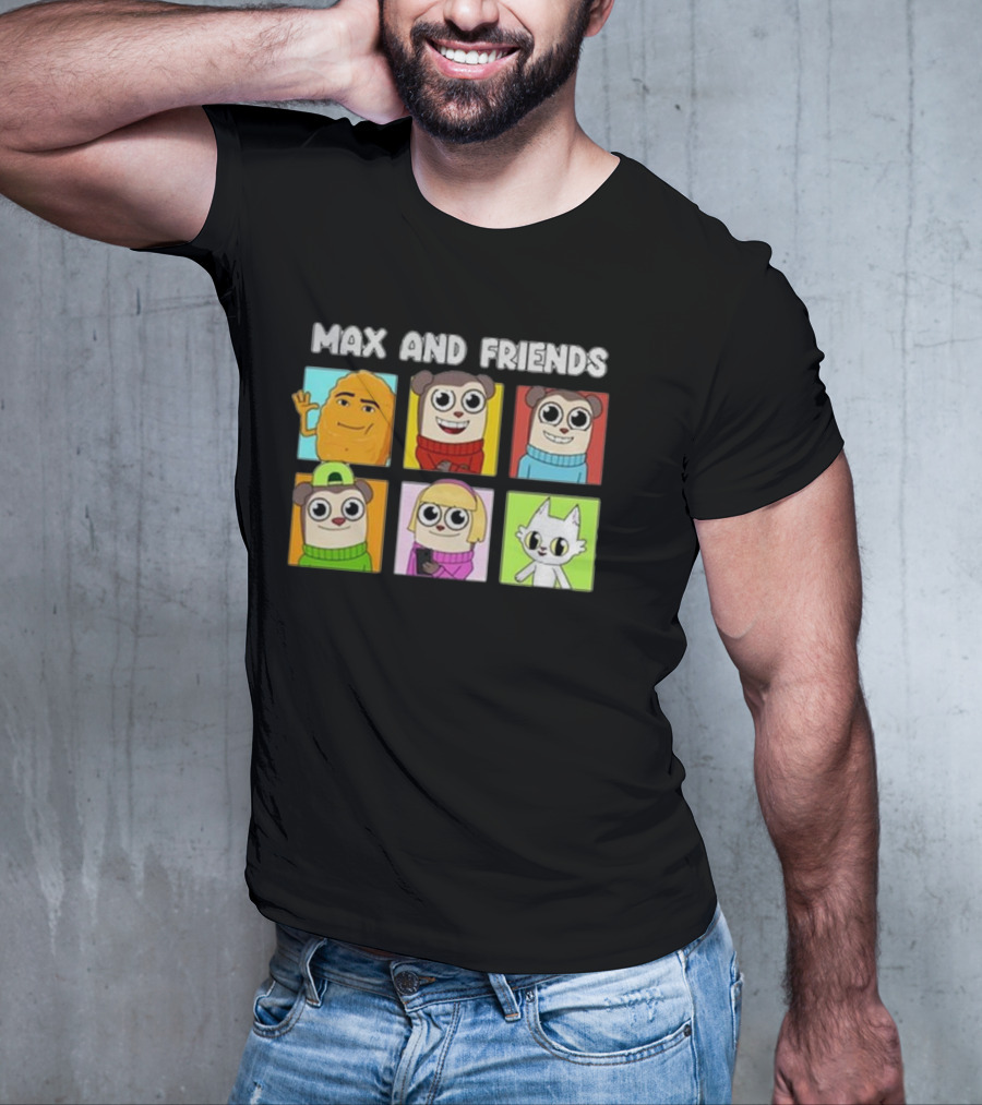 Max And Friends Cartoon Characters Collection T-Shirt