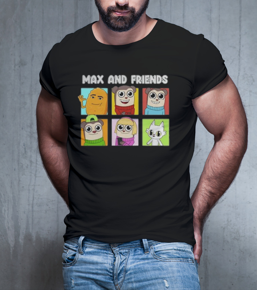 Max And Friends Cartoon Characters Collection T-Shirt
