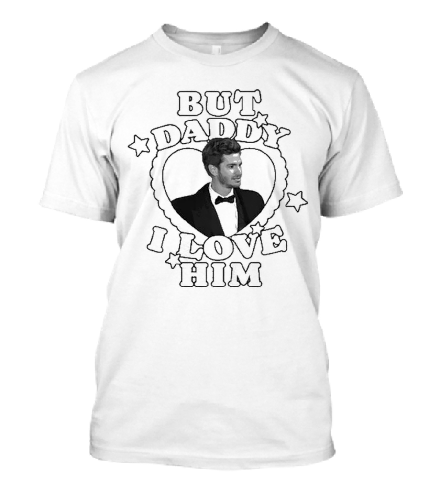 But Daddy I Love Him Andrew Garfield Heart Shape Stars T-Shirt