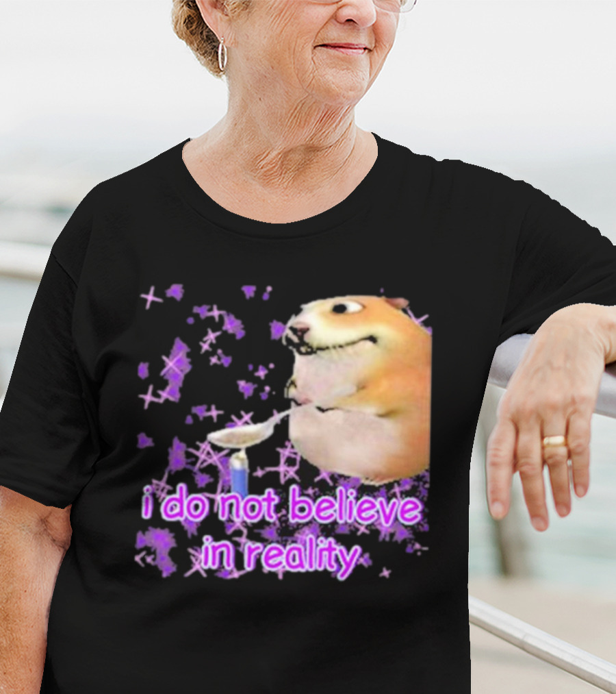 I Do Not Believe In Reality Doge Spoon Purple Stars T-Shirt