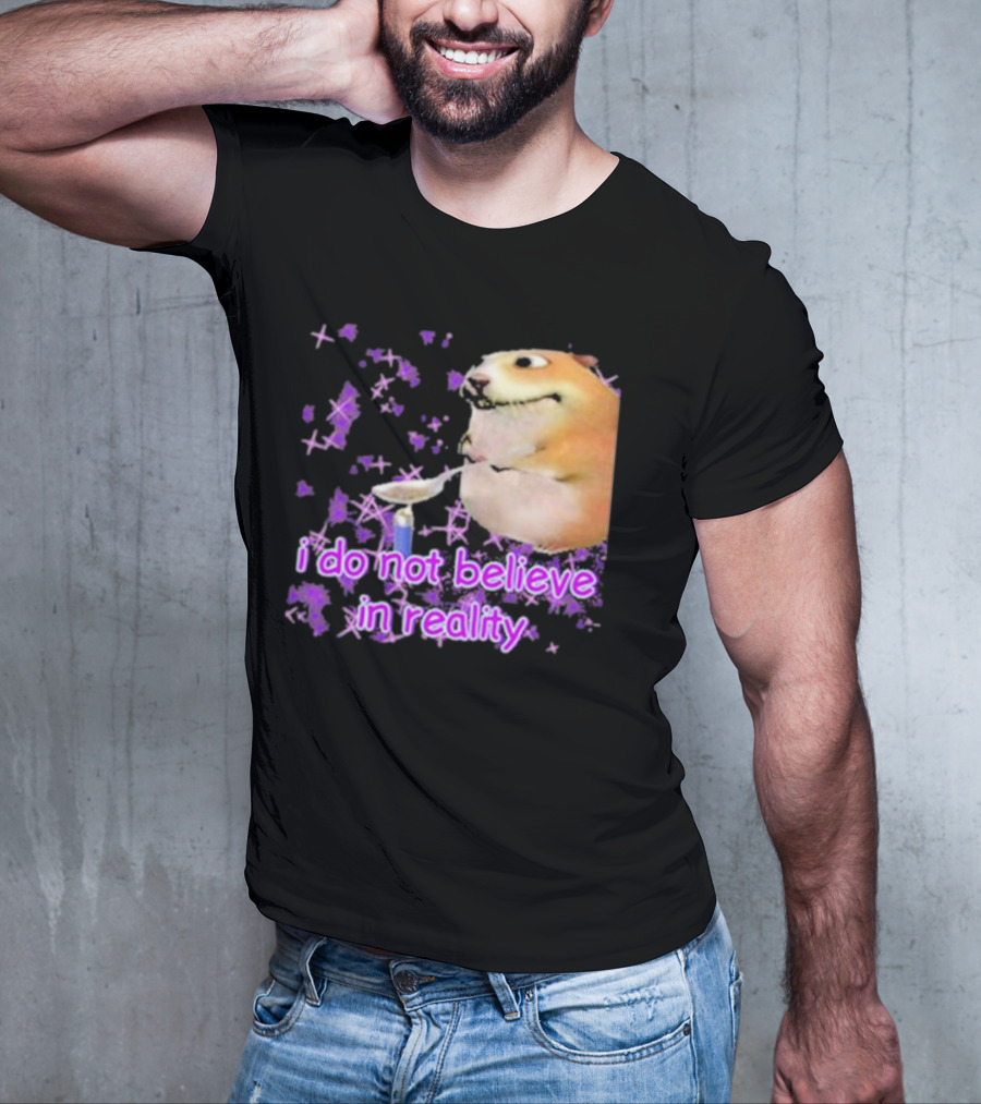 I Do Not Believe In Reality Doge Spoon Purple Stars T-Shirt