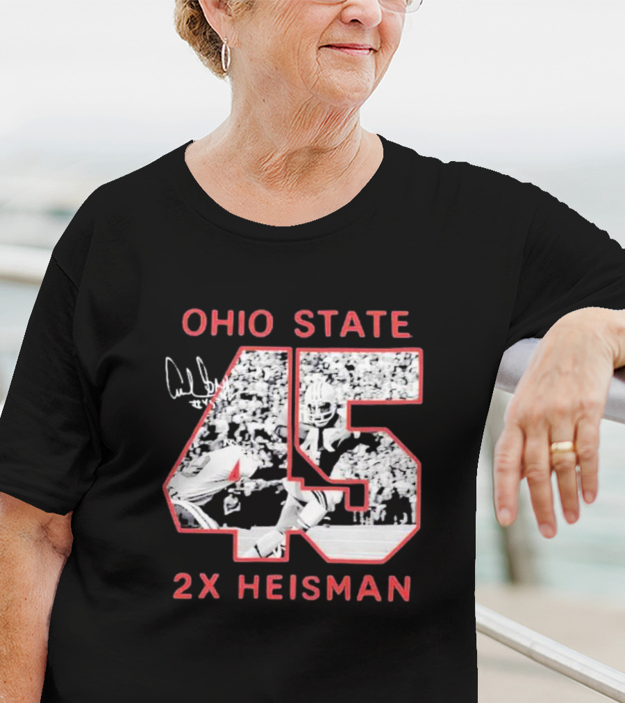 Ohio State Archie Griffin 45 2x Heisman Trophy Winner T-Shirt