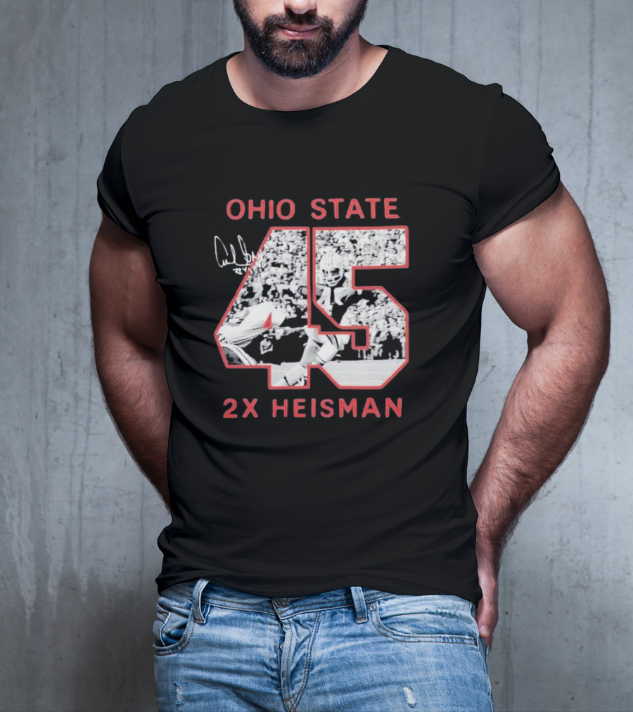 Ohio State Archie Griffin 45 2x Heisman Trophy Winner T-Shirt