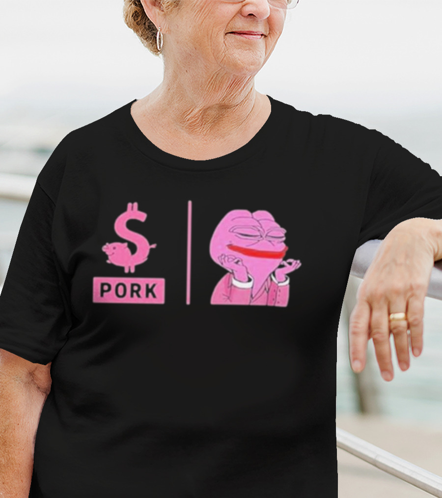 Pork $pork Pepe Meme Pink Frog T-Shirt