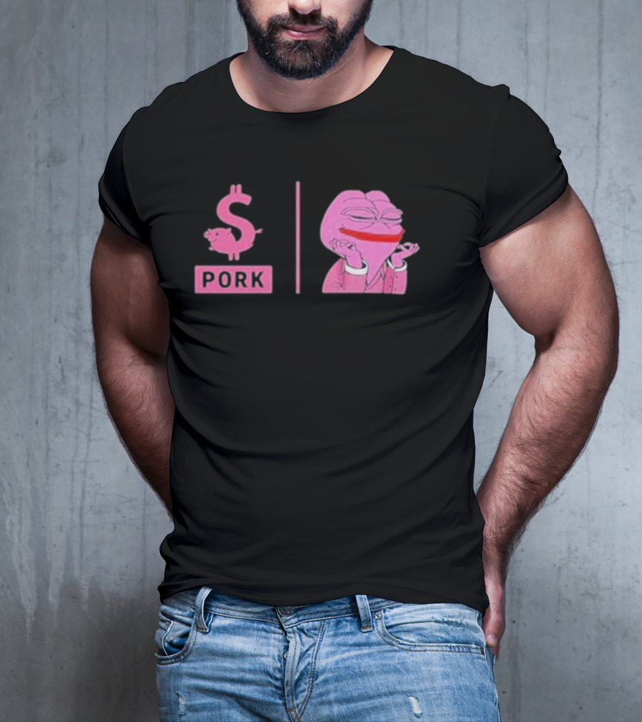 Pork $pork Pepe Meme Pink Frog T-Shirt