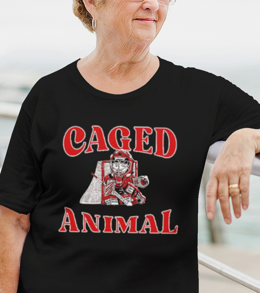 Caged Animal Hockey Goalie Huntsville T-Shirt