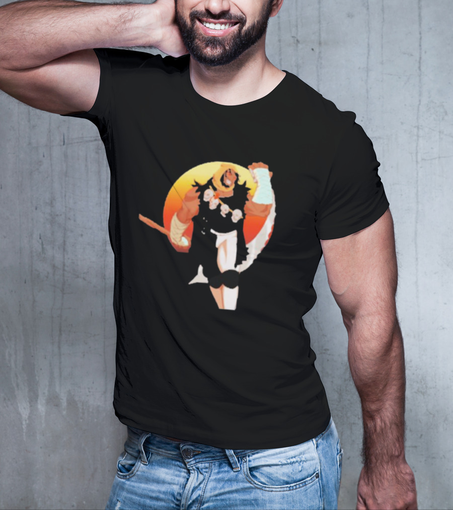 CALIFORNIA NIGHTMARE ISSUE #3 Fierce Warrior With Skulls And Sunset Background T-Shirt