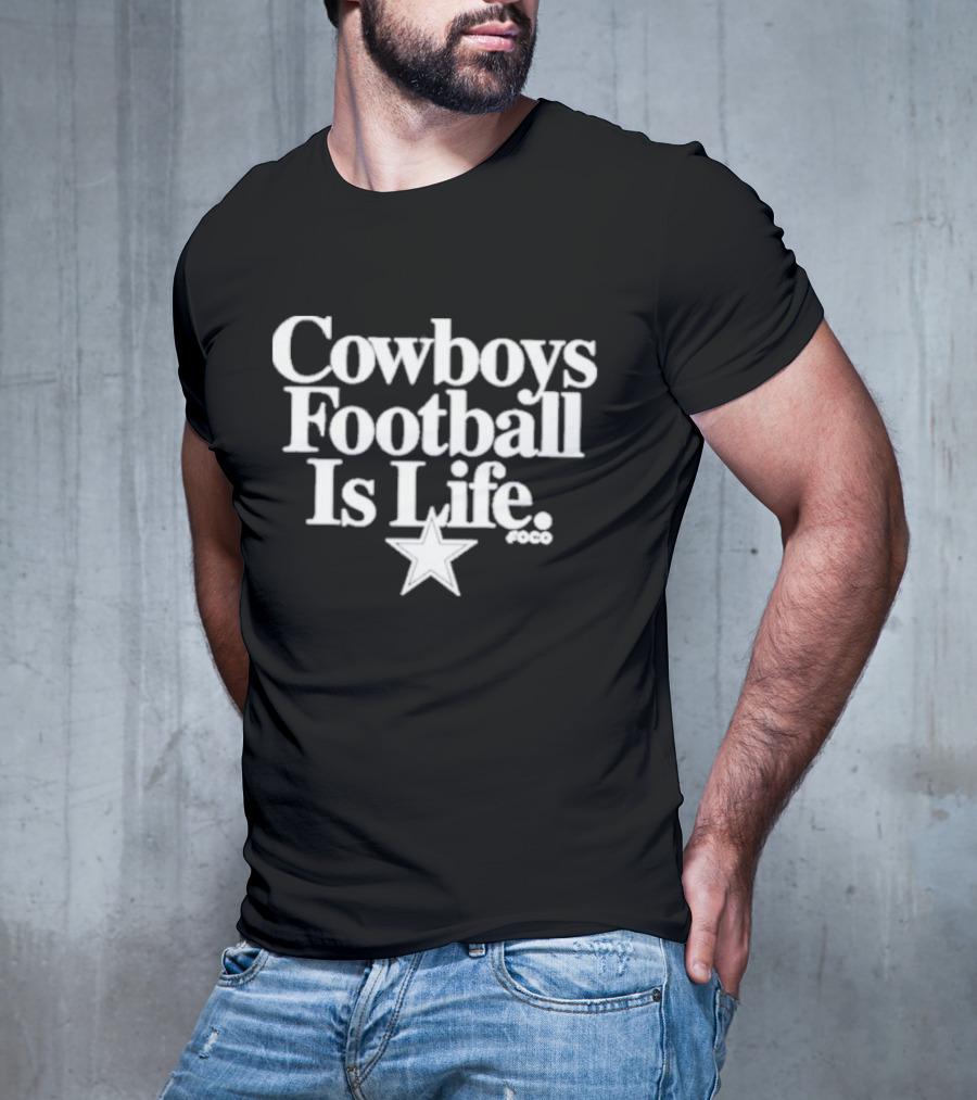 Calvin Watkins Cowboys Football Is Life Star Foco T-Shirt