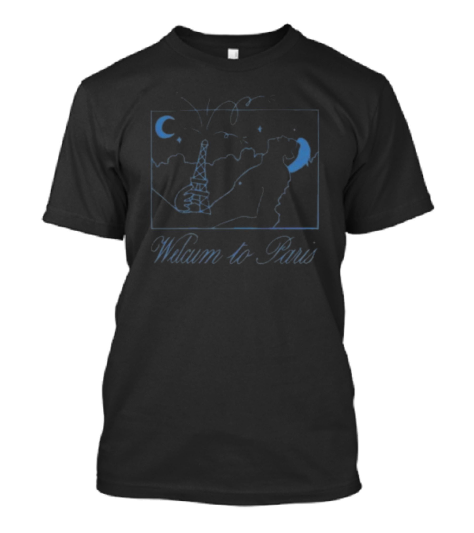 Carne Bollente Welcum To Paris Eiffel Tower Moon T-Shirt