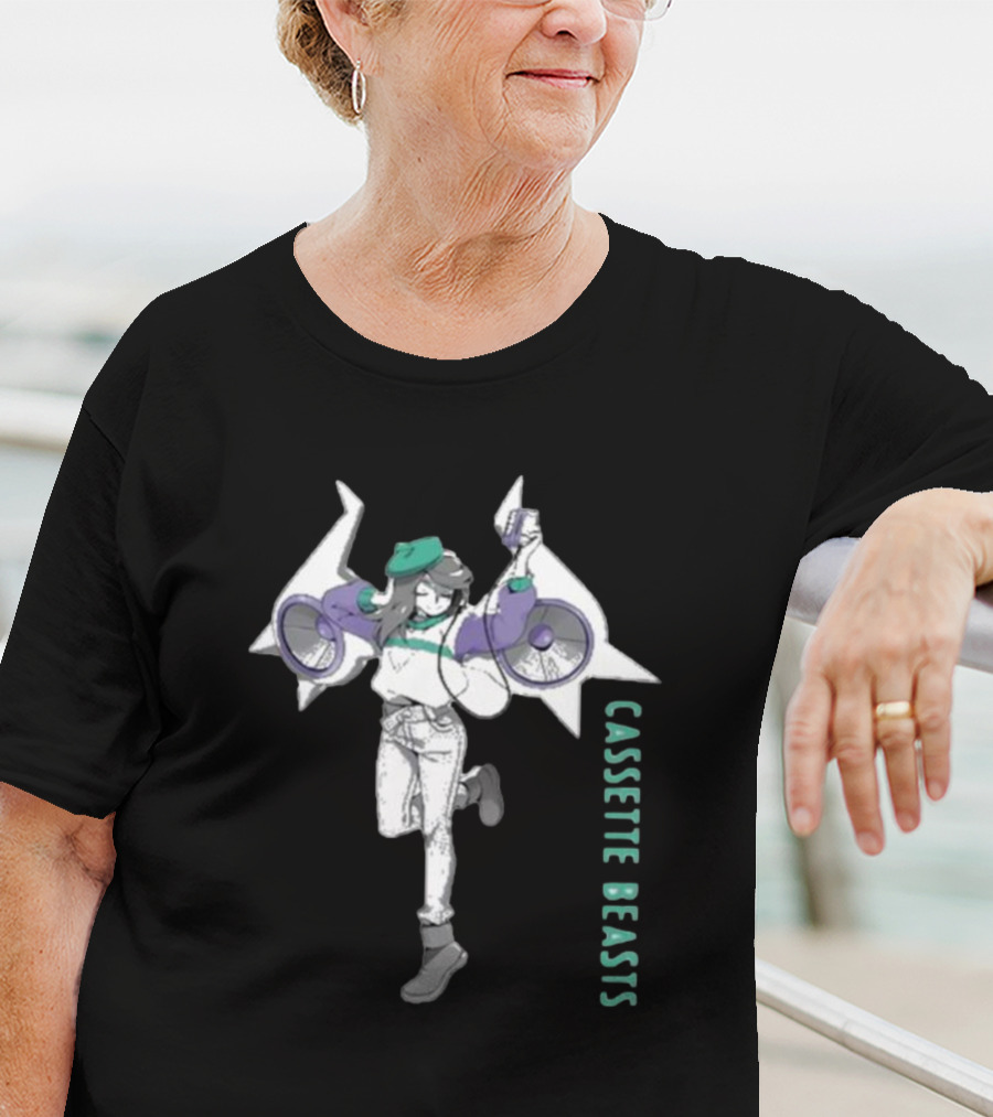 Cassette Beasts Retro Style Character With Boombox T-Shirt