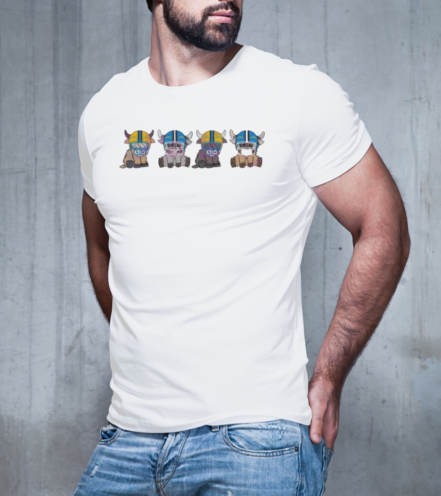 Funny Los Angeles Chargers Buffalo Helmet Creatures T-Shirt