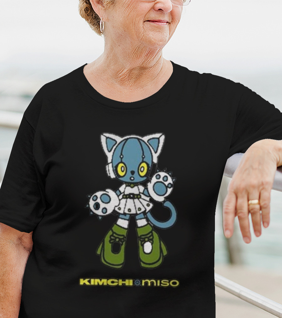 KIMCHI And Miso Futuristic Feline Character T-Shirt