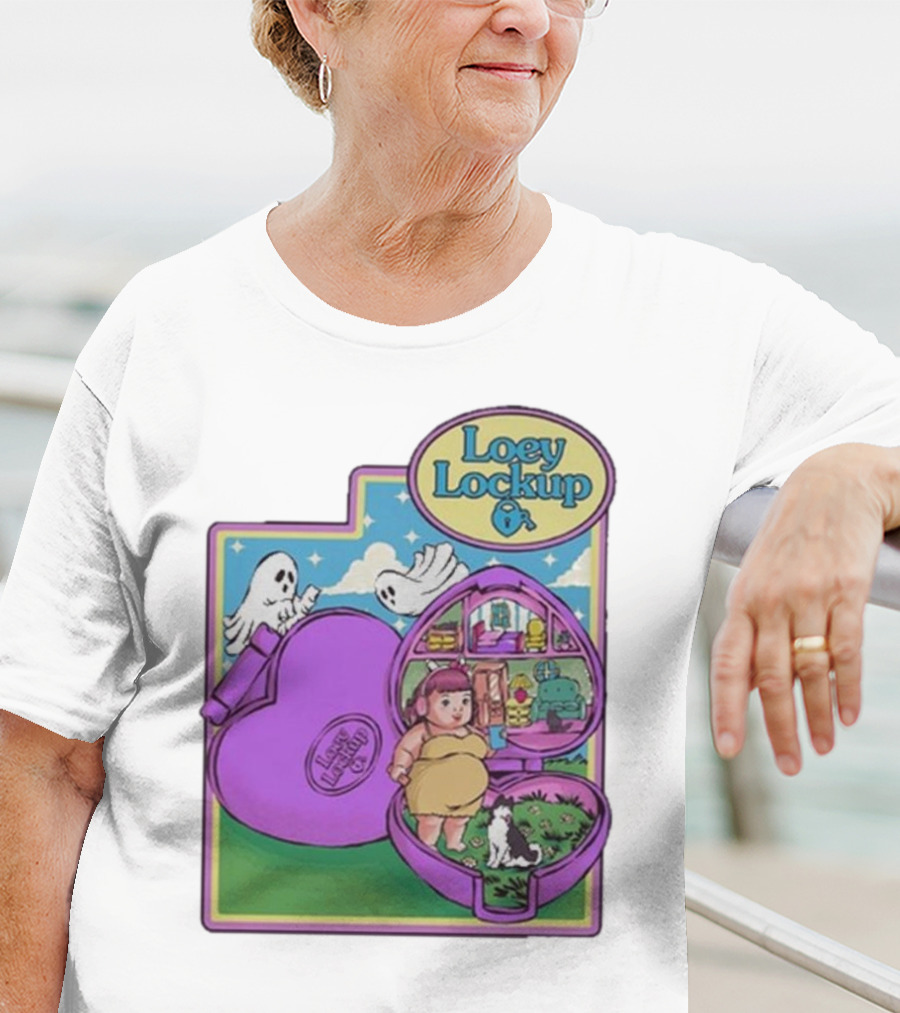 Loey Lane Loey Lockup Heart-Shaped Haunted Toy With Ghosts And Puppy T-Shirt