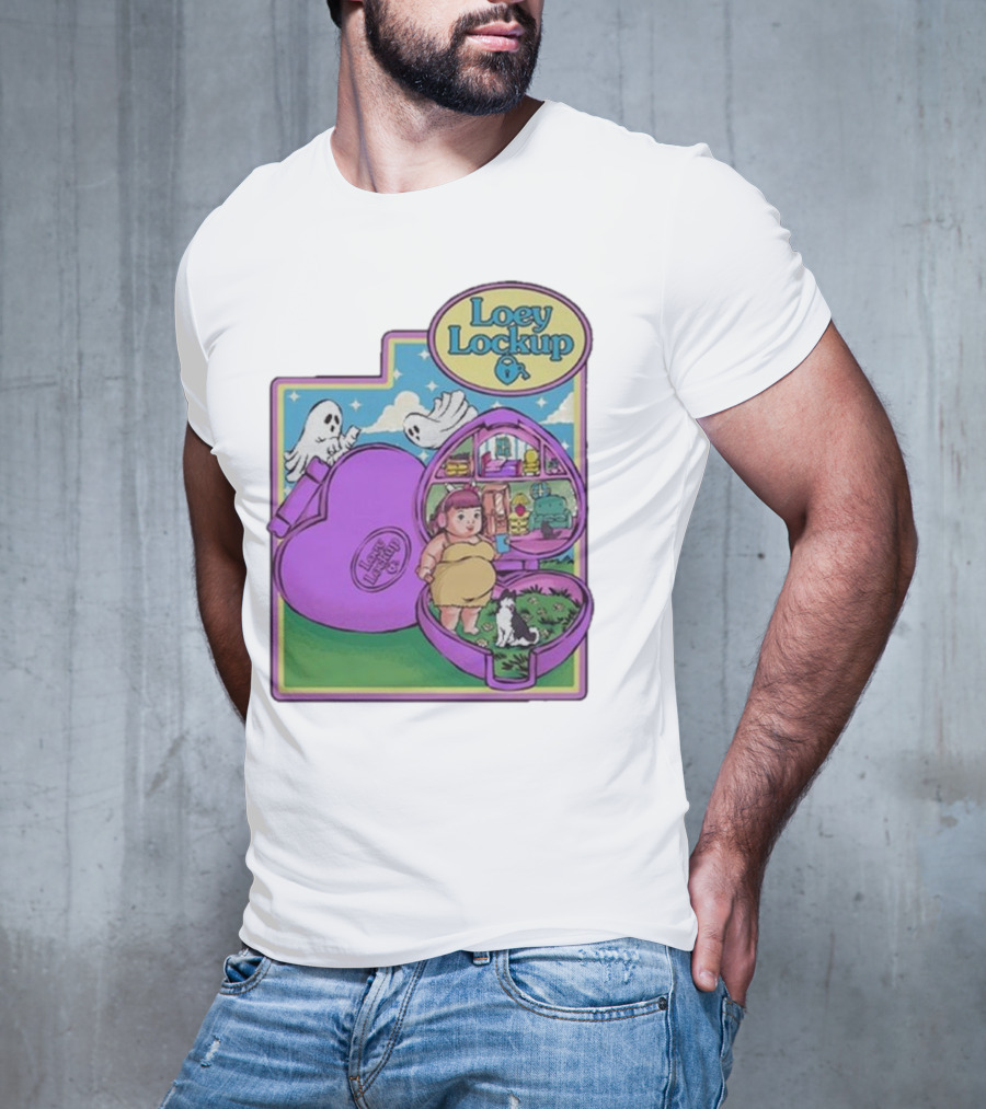Loey Lane Loey Lockup Heart-Shaped Haunted Toy With Ghosts And Puppy T-Shirt