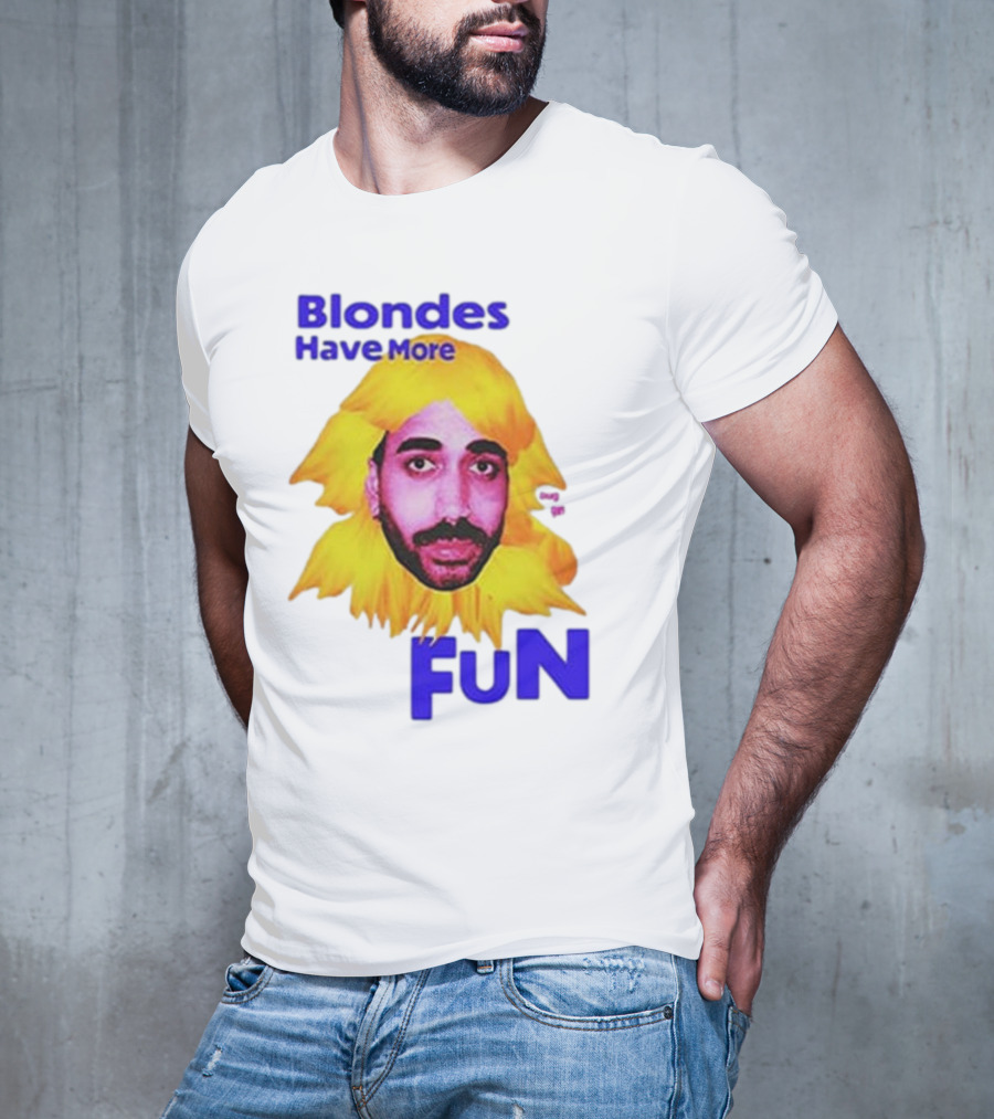Blondes Have More Fun Face Yellow Hair T-Shirt