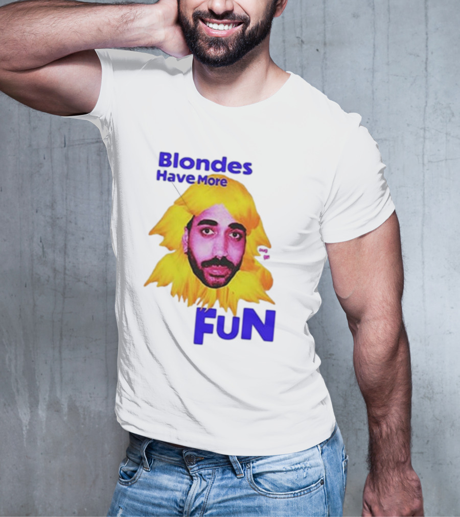 Blondes Have More Fun Face Yellow Hair T-Shirt