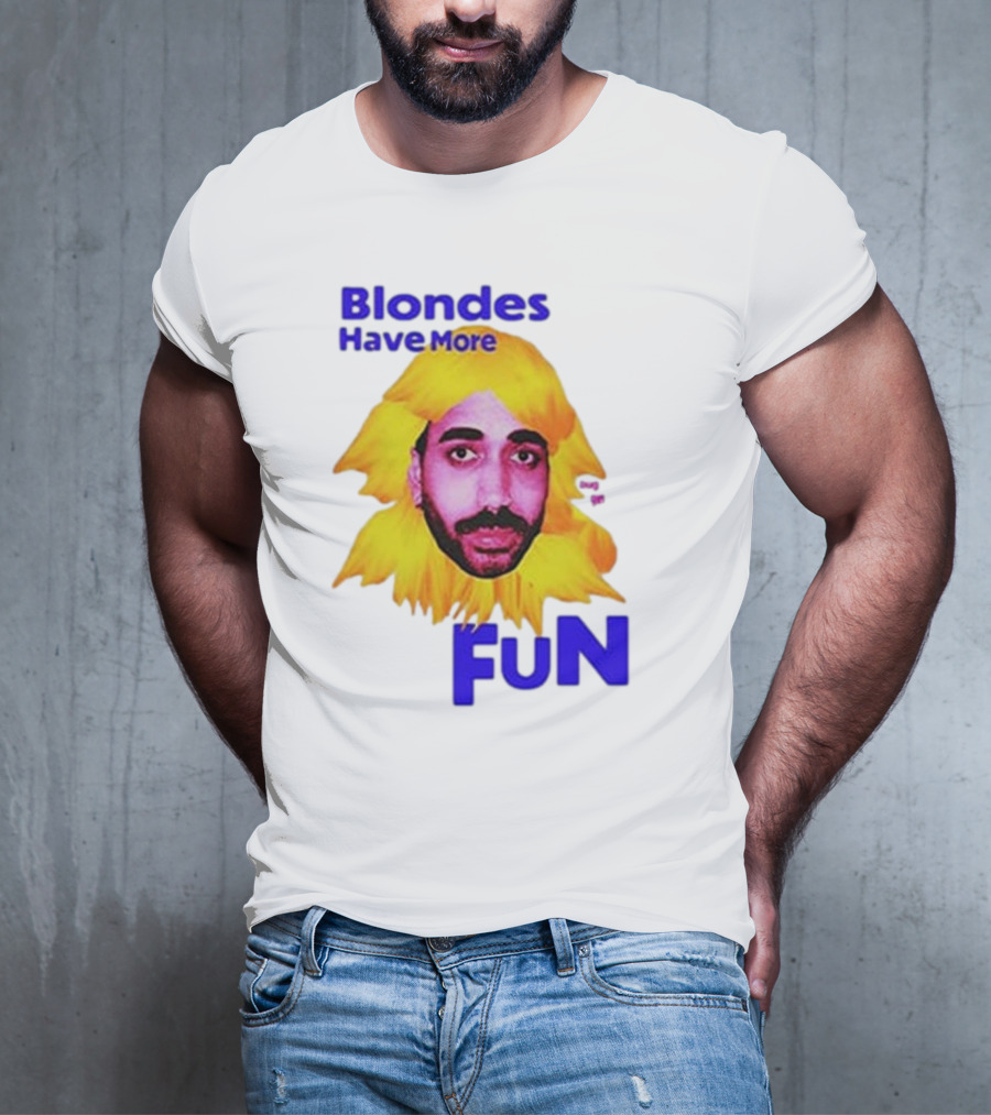 Blondes Have More Fun Face Yellow Hair T-Shirt
