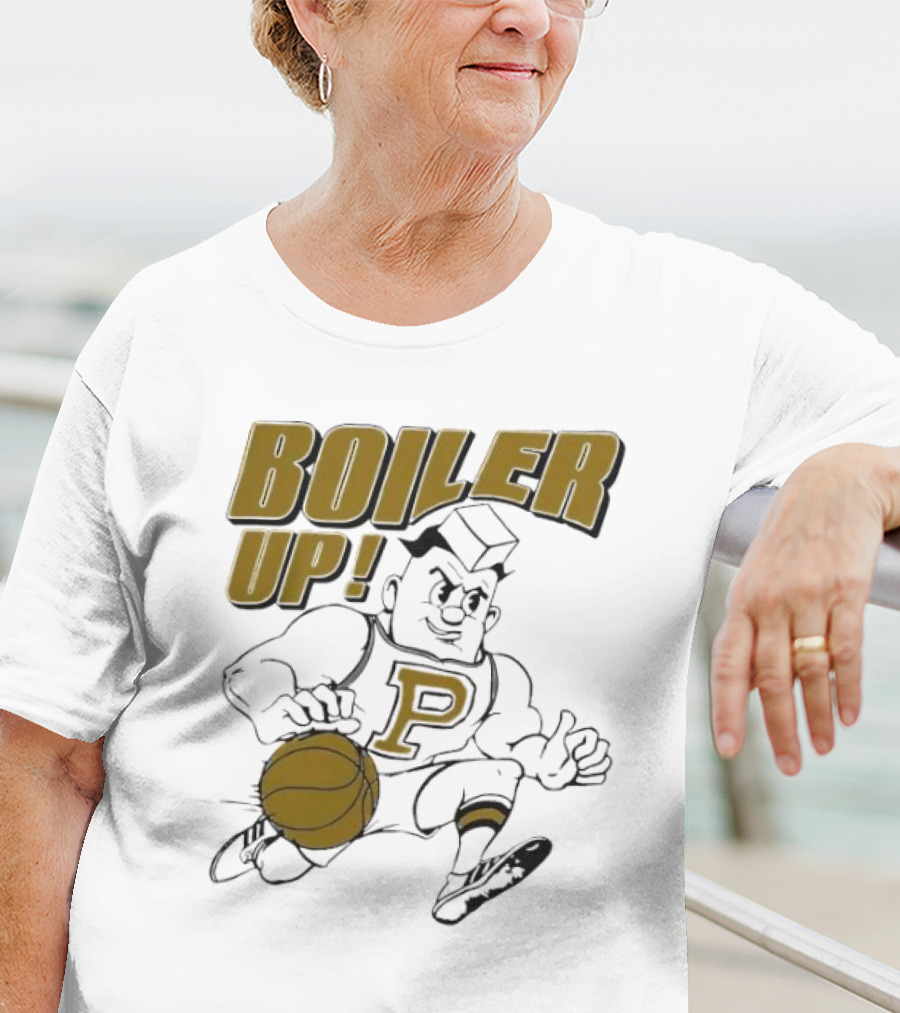 BOILER UP Basketball 70's Mascot P T-Shirt