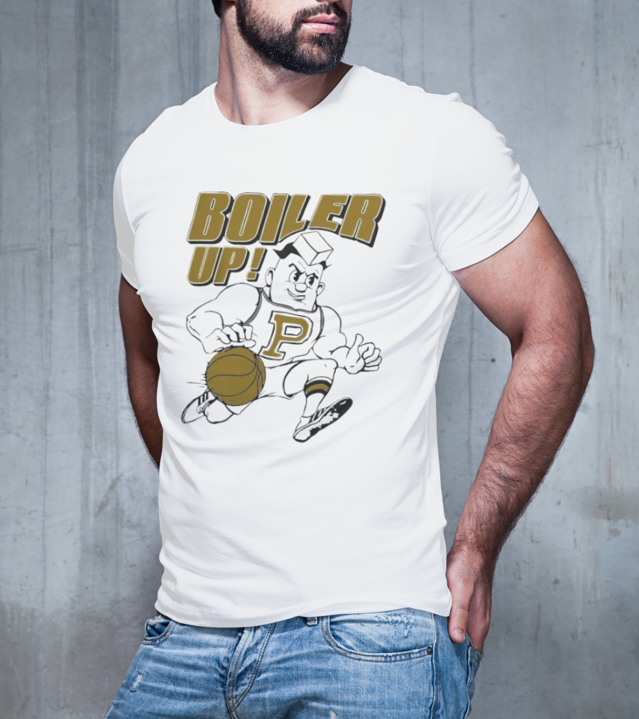 BOILER UP Basketball 70's Mascot P T-Shirt