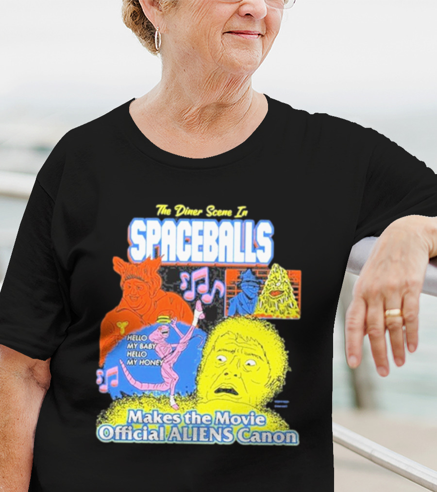 Spaceballs The Diner Scene Makes The Movie Official Aliens Canon T-Shirt