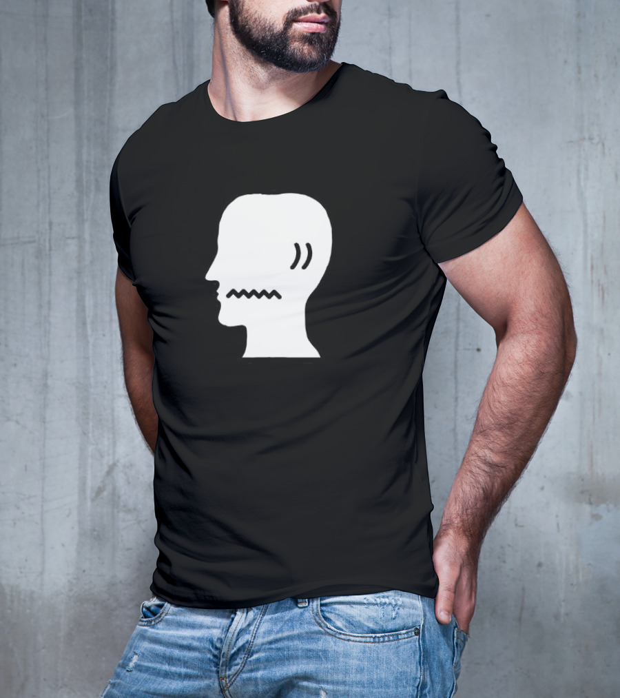Brain Dead Head Profile Icon With Zigzag Mouth T-Shirt